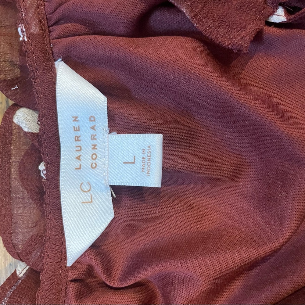 LC Lauren Conrad Burgundy Dress - Picture 3 of 5
